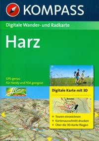 HARZ, DIGITALE WANDER- UND RADKARTE (KOMPASS)